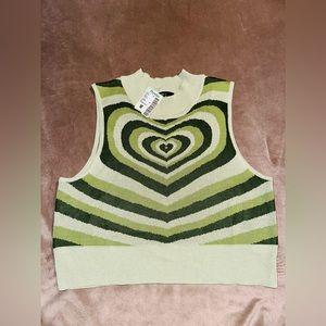 Papaya Sweater Vest Crop ✨